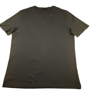 Robert Barakett Mens XL Gray Pima Cotton V Neck Short Sleeve T Shirt Casual